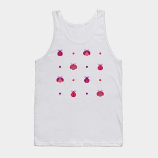 Purple and red ladybugs with red and purple dots Tank Top